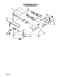MANIFOLD Diagram and Parts List for SF365BEWN3  Whirlpool Range