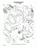 BULKHEAD PARTS Diagram and Parts List for WED9150WW0  Whirlpool Dryer
