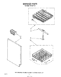 DISHRACK Diagram and Parts List for SHU30140  Whirlpool Dishwasher