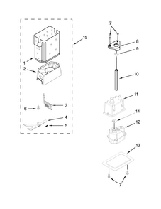 Motor And Ice Container Parts Diagram and Parts List for KSSC42QVS10  KitchenAid Refrigerator