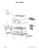 UNIT PARTS Diagram and Parts List for 5KMT4205BCA0  KitchenAid Toaster