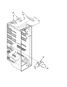 Refrigerator Liner Parts Diagram and Parts List for 10641563805  Kenmore Refrigerator