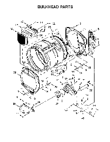 Bulkhead parts Diagram and Parts List for 11070372710  Kenmore Dryer