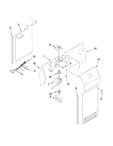 Air Flow Parts Diagram and Parts List for ED2CHQXVQ03  Whirlpool Refrigerator