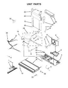 Unit Parts Diagram and Parts List for WRF535SWBW00  Whirlpool Refrigerator