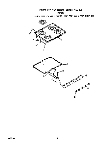 Main Top Diagram and Parts List for F4007W0  Roper Range