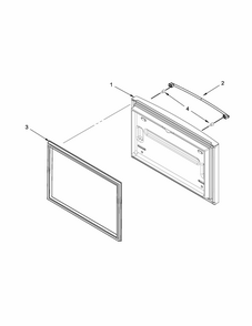 Freezer Door Parts Diagram and Parts List for IX7HHEXDSM00  Whirlpool Refrigerator