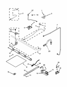 Manifold Parts Diagram and Parts List for IGS350BW0  Whirlpool Range