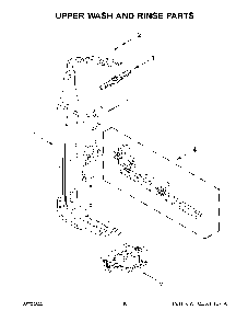 Upper Wash And Rinse Parts Diagram and Parts List for KDFM404KBS1  KitchenAid Dishwasher