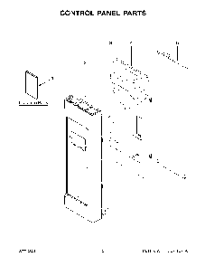 02 - Control Panel Parts Diagram and Parts List for YWMH31017HS4  Whirlpool Microwave