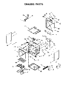 Chassis parts Diagram and Parts List for 66495113611  Kenmore Range