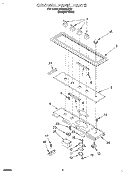 CONTROL PANEL Diagram and Parts List for SC8900EXQ3  Whirlpool Cooktop