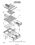 SHELF Diagram and Parts List for ET16AK1MWR1  Whirlpool Refrigerator