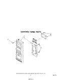 CONTROL PANEL Diagram and Parts List for MW8650XR0  Whirlpool Microwave