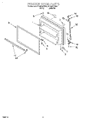 FREEZER DOOR Diagram and Parts List for RT18DKXFN03  Roper Refrigerator