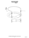 HEATER PARTS Diagram and Parts List for 7WDF530PAYM3  Whirlpool Dishwasher