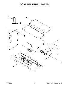Control Panel Parts Diagram and Parts List for KOCE500ESS20  KitchenAid Microwave Oven Combo