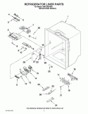 REFRIGERATOR LINER PARTS Diagram and Parts List for KBFS20EVMS8  KitchenAid Refrigerator