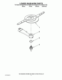 LOWER WASHARM PARTS Diagram and Parts List for DU1030XTXB2  Whirlpool Dishwasher
