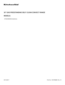 Cover Sheet Diagram and Parts List for KFGS530ESS0  KitchenAid Range