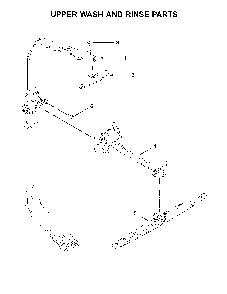 08 - UPPER WASH AND RINSE PARTS Diagram and Parts List for WDT730PAHZ0  Whirlpool Dishwasher