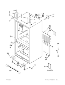 Part Location Diagram of TEST Whirlpool DISCONTINUED