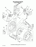 BULKHEAD PARTS Diagram and Parts List for 7EWED1705YM0  Whirlpool Dryer