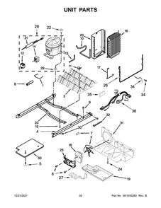 Unit Parts Diagram and Parts List for 10651759717  Kenmore Refrigerator