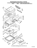 REFRIGERATOR SHELF PARTS Diagram and Parts List for KSCK25FVMS03  KitchenAid Refrigerator