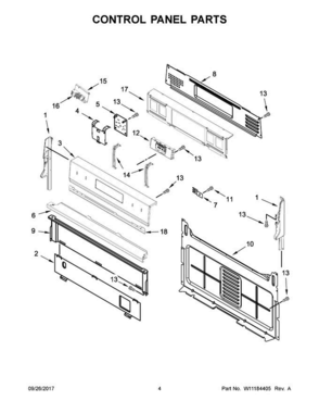 Part Location Diagram of W11258611 Whirlpool CNTRL-ELEC