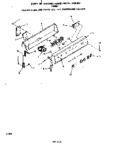 Backguard Diagram and Parts List for F5258*0  Roper Range