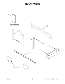 02 - Oven Parts Diagram and Parts List for KMBP100ESS21  Whirlpool Microwave