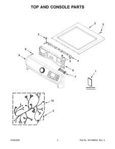 Part Location Diagram of W11356334 Whirlpool QUICK START GUIDE