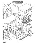 UPPER OVEN Diagram and Parts List for KEBI200YBL2  KitchenAid Wall Oven