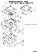 REFRIGERATOR SHELF PARTS Diagram and Parts List for ED5JHAXTS01  Whirlpool Refrigerator
