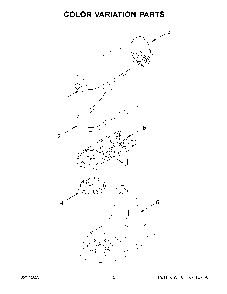 Color Variation Parts Diagram and Parts List for KSM100PSOB5  KitchenAid Mixer