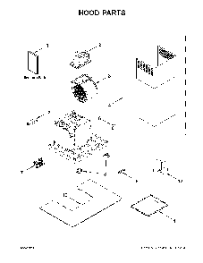 Hood parts Diagram and Parts List for WVW91330KS00  Whirlpool Range Hood