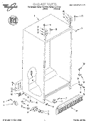 CABINET Diagram and Parts List for 7ED22PQXFW00  Whirlpool Refrigerator