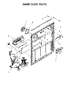 Inner door parts Diagram and Parts List for 66513479N413  Kenmore Dishwasher