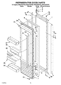 REFRIGERATOR DOOR PARTS Diagram and Parts List for KSSS42QKT02  KitchenAid Refrigerator