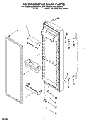 REFRIGERATOR DOOR PARTS Diagram and Parts List for ES5FHAXSQ01  Whirlpool Refrigerator