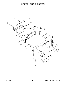 Upper Door Parts Diagram and Parts List for KFGD500ESS11  KitchenAid Range