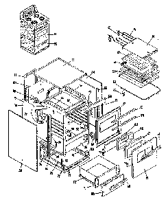 Body Section Diagram and Parts List for 15540310  Kenmore Range