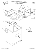 TOP AND CABINET PARTS Diagram and Parts List for 6ALSC8255JQ2  Whirlpool Washer