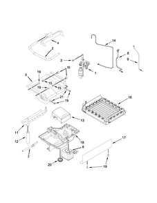Evaporator, Grid, And Water Parts Diagram and Parts List for KUIC15POZP1  KitchenAid Ice Maker