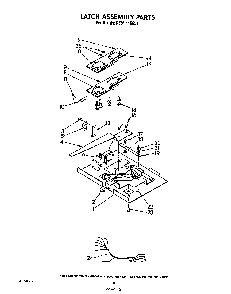 Latch Assembly Diagram and Parts List for KEBI141SBL1  KitchenAid Wall Oven