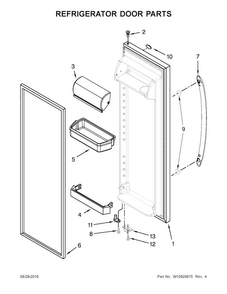 Refrigerator Door Parts Diagram and Parts List for 10651799413  Kenmore Refrigerator