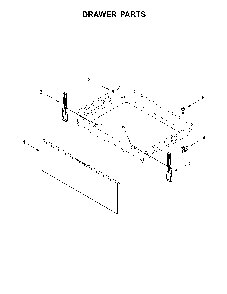 Drawer parts Diagram and Parts List for 66495113611  Kenmore Range