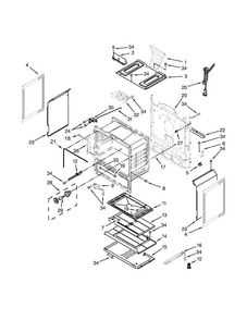 Chassis Parts Diagram and Parts List for WFG520S0AS2  Whirlpool Range