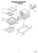 INTERNAL OVEN PARTS Diagram and Parts List for KDRP467KSS02  KitchenAid Range